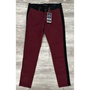Lee Platinum Label Mid Rise Leggings Burgundy Size 8 Brand New 29" Inseam